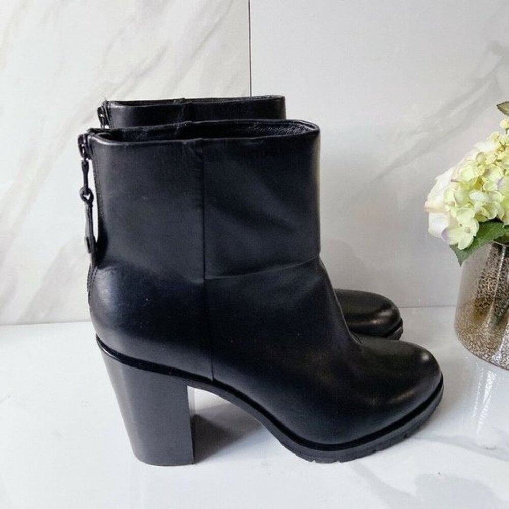 Rag & Bone Newbury 2.0 Platform Ankle Boots Bootie Black Leather Zip EU 37 US 37 - Picture 8 of 10